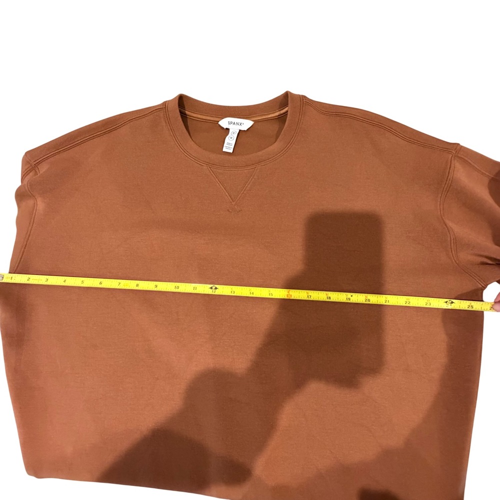 Spanx Brown AirEssentials Crew Neck Sweatshirt Ultra Soft | Size M - Picture 10 of 11